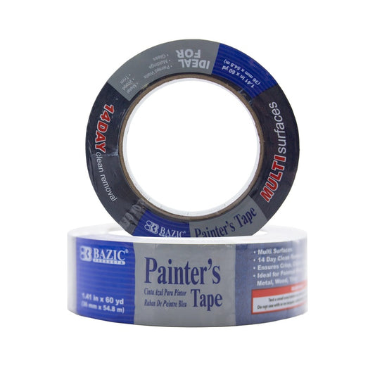 BAZIC 1.41" X 2160" (60 Yards) Blue Painter's Tape