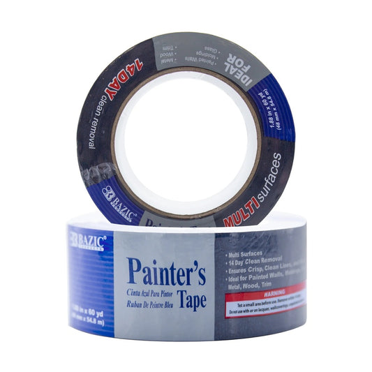 BAZIC 1.88" X 2160" (60 Yards) Blue Painter's Tape