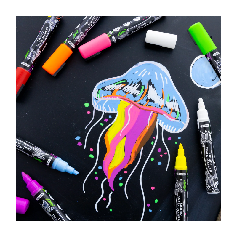 Bazic Liquid Chalk Markers (8/Pack)