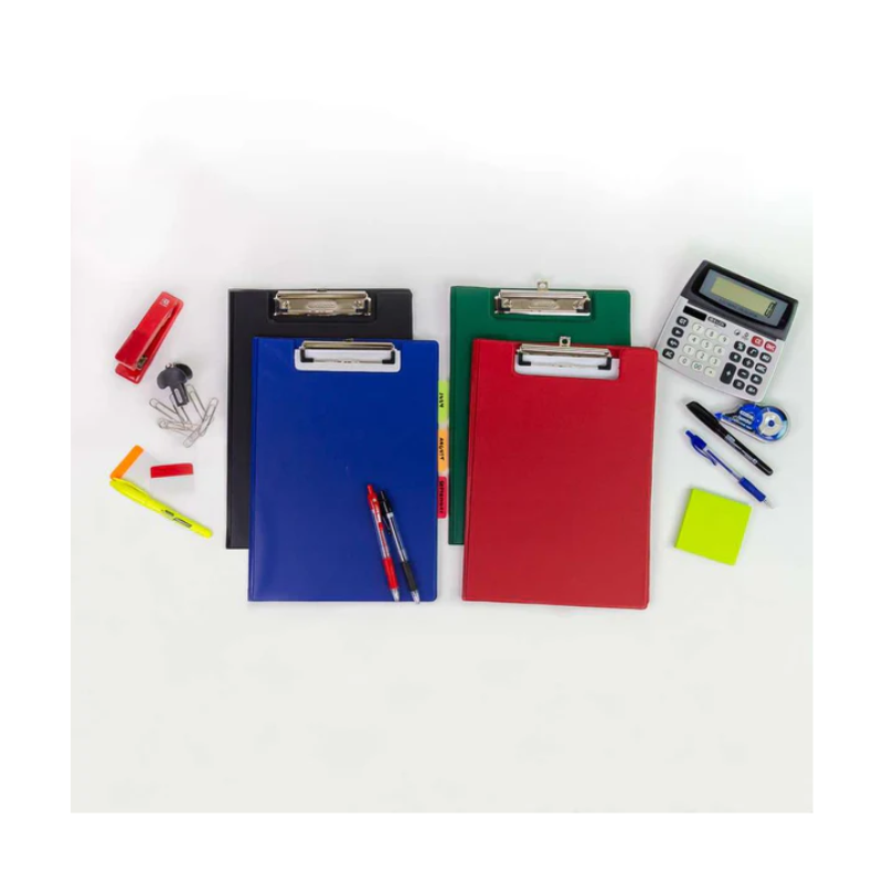 BAZIC A4 PVC Folder & Clipboard with Low Profile Clip