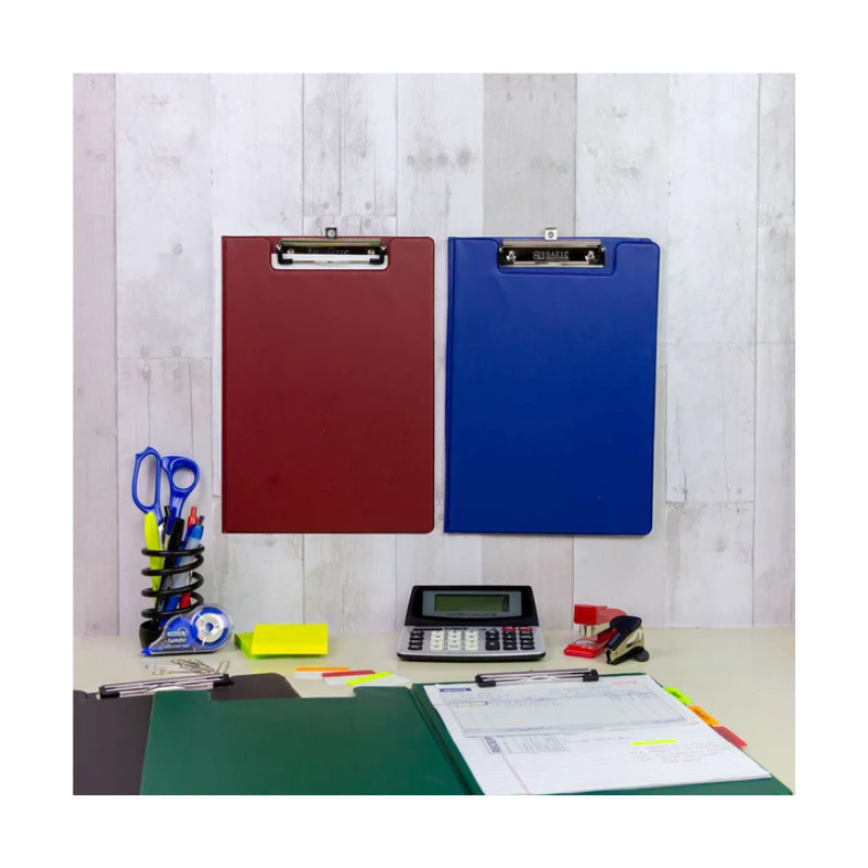 BAZIC A4 PVC Folder & Clipboard with Low Profile Clip