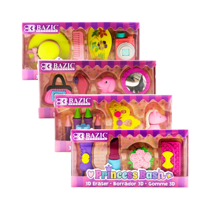 BAZIC Princess Bash 3D Eraser Set