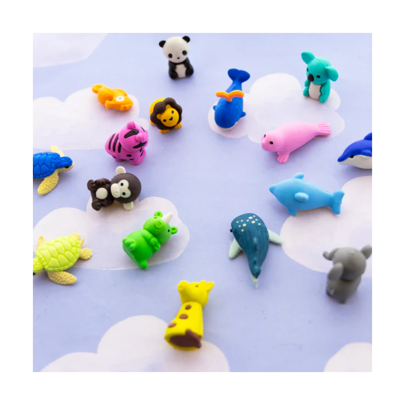 BAZIC Wildlife Adventures 3D Eraser Set