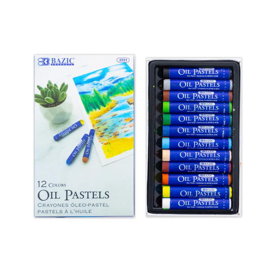 BAZIC Oil Pastels (12/Pack)