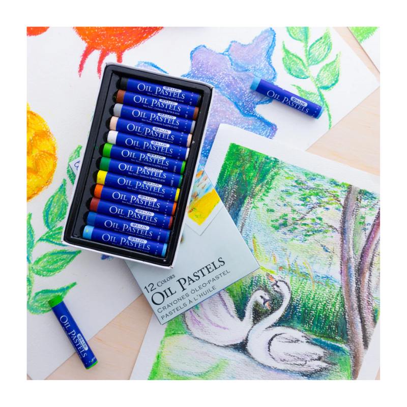 BAZIC Oil Pastels (12/Pack)
