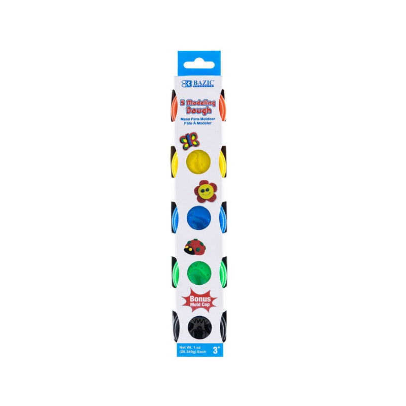 BAZIC 1oz Primary Colour Modeling Dough (5/Pack)