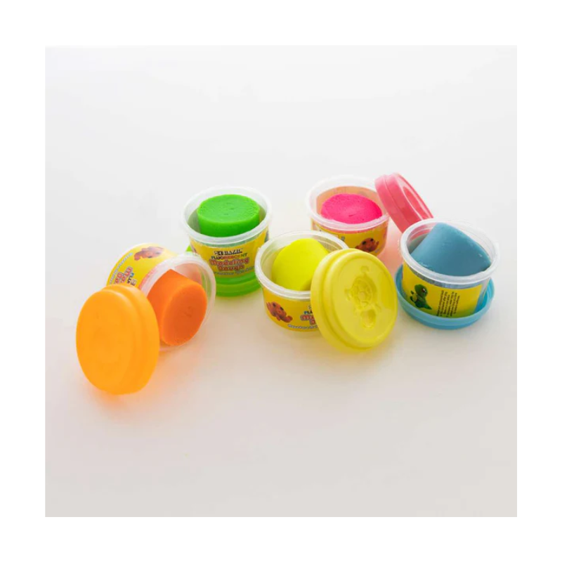BAZIC 1oz Fluorescent Colour Modeling Dough (5/Pack)