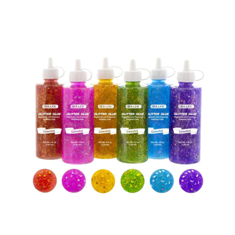 BAZIC 4oz / 120ml Celestial Series Glitter Glue