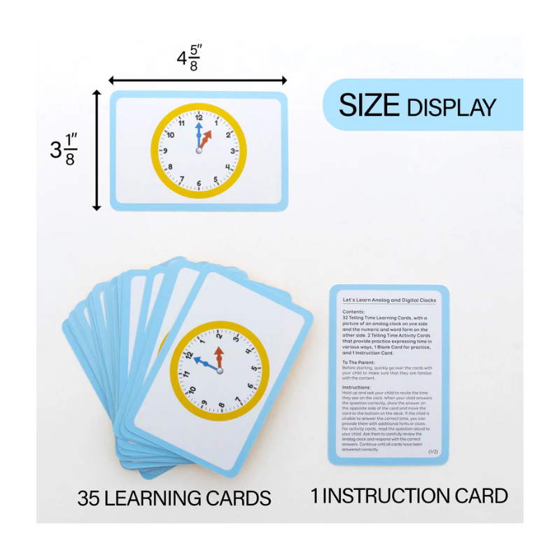 BAZIC Time Flash Cards (36/Pack)