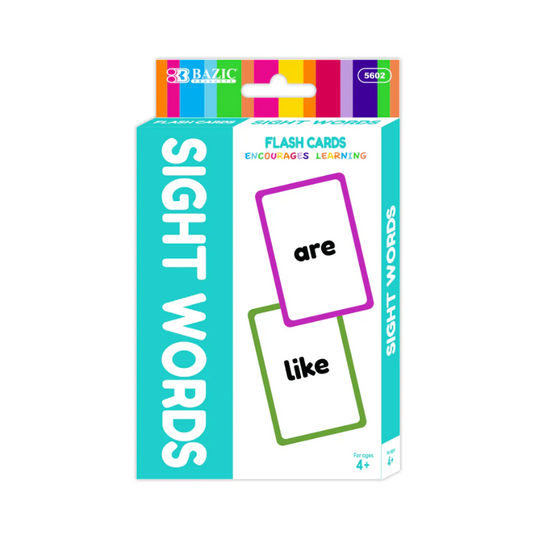 BAZIC Sight Words Flash Cards (36/Pack)