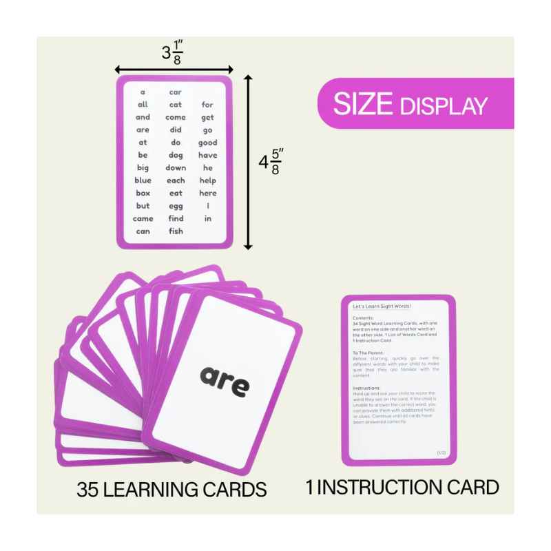BAZIC Sight Words Flash Cards (36/Pack)