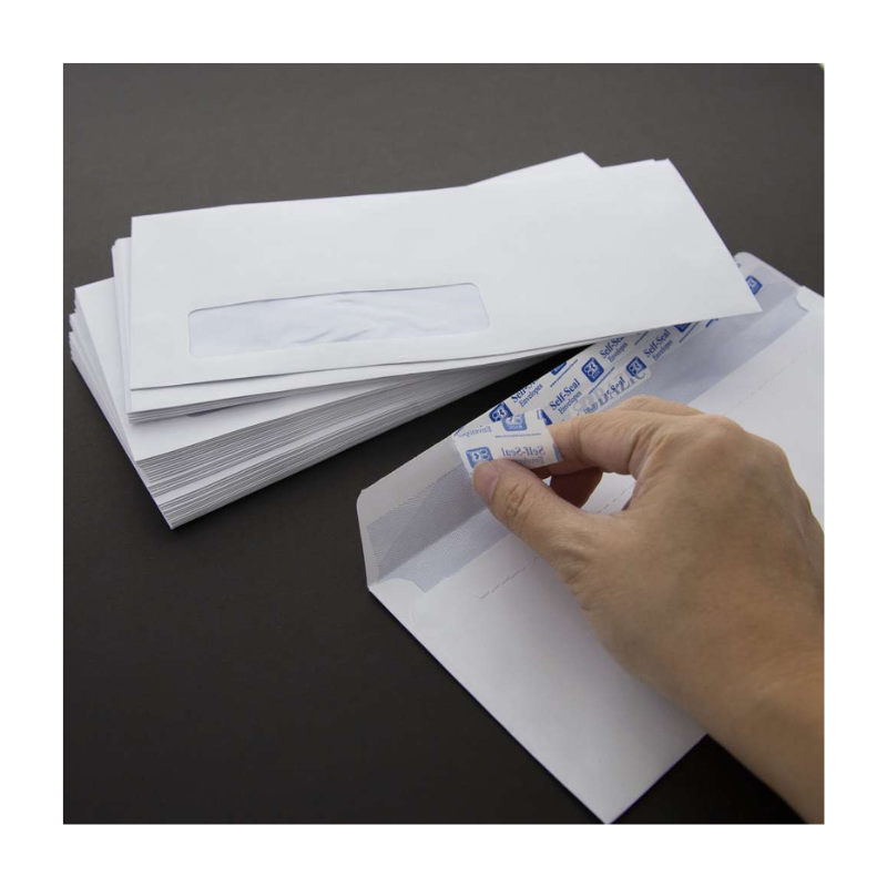 BAZIC #10 Self-Seal Security Window Envelopes (500/Pack)