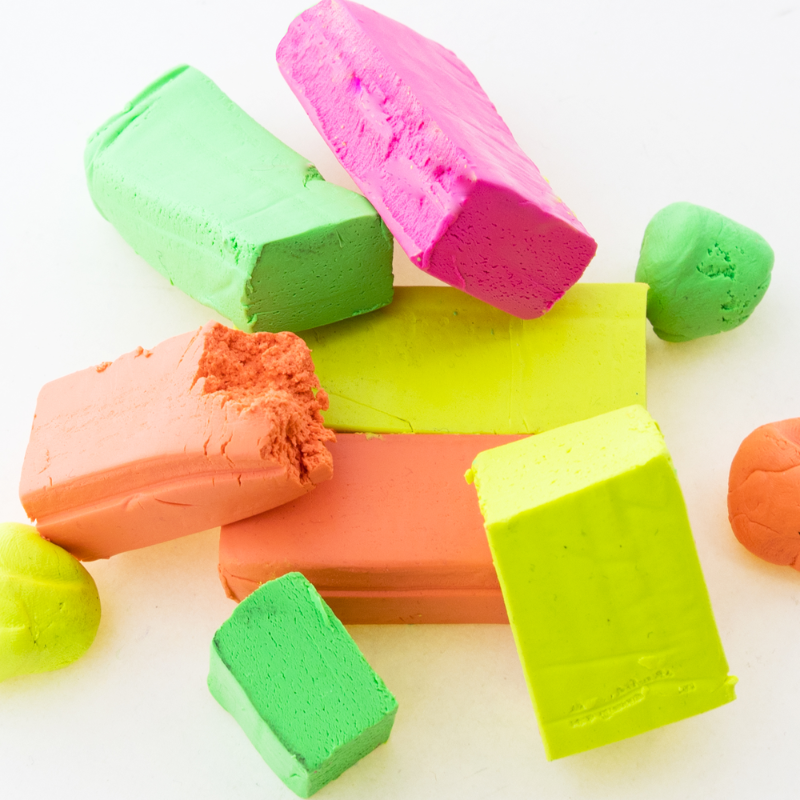 BAZIC 1lb Fluorescent Modeling Clay (4 Colours/Pack)