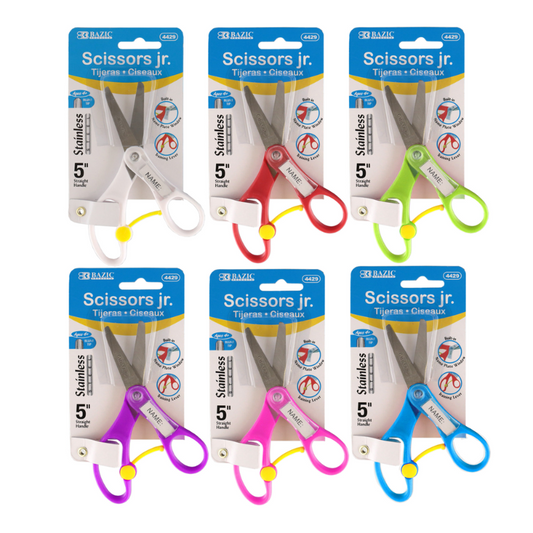 BAZIC 5" Blunt Tip School Scissors With Name Tag