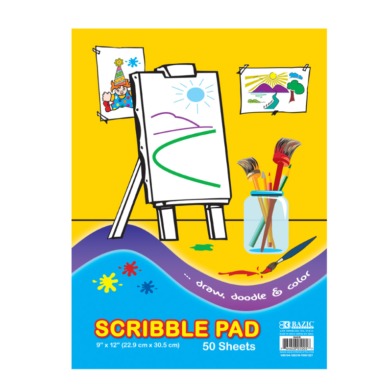 BAZIC 9" x 12" Scribble Pad (50 Sheets)