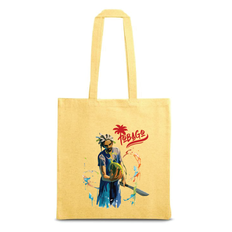 Caribbean Keepsakes Maracay Recycled Cotton Bag - Yellow - Tobago