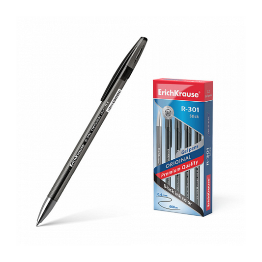Erich Krause R-301 0.5mm Gel Pen - Black