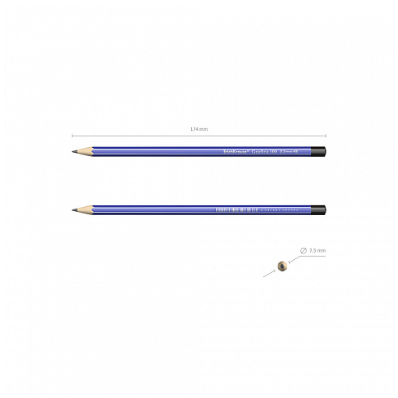 Erich Krause Grafica Hexagonal HB Pencil