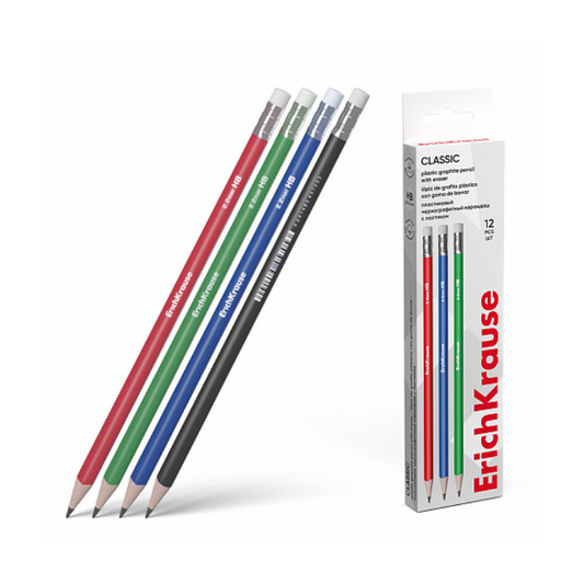 Erich Krause Classic Plastic Triangular HB Pencil