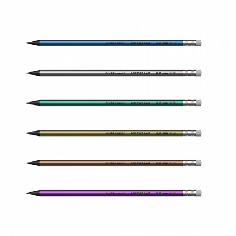 Erich Krause Metallic Plastic Graphite HB Pencil