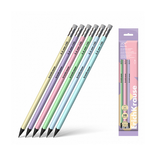 Erich Krause Joy Plastic Graphite HB Pencil (4/Pack)