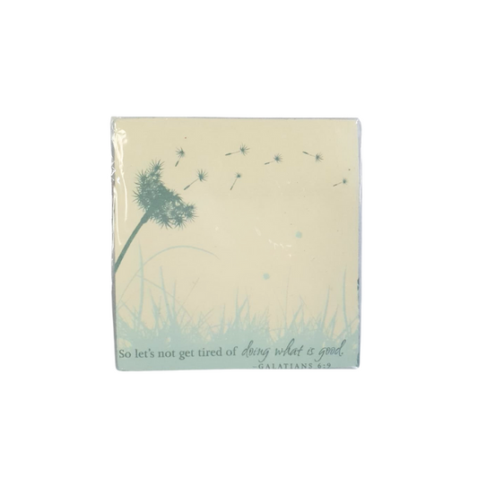 Lighthouse Dandelion Sticky Notepad - 3"H x 3"W