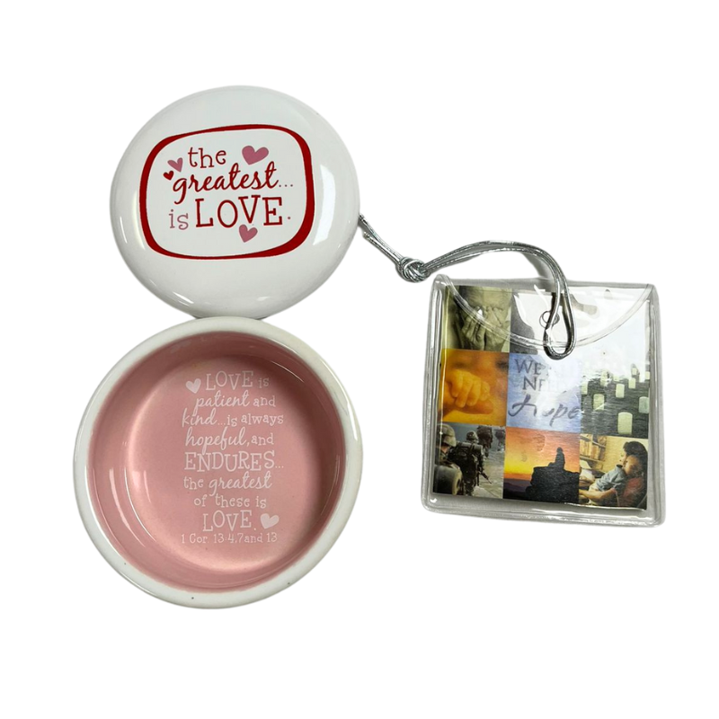 Lighthouse The Greatest Is Love Keepsake Box - 3"H x 3"W