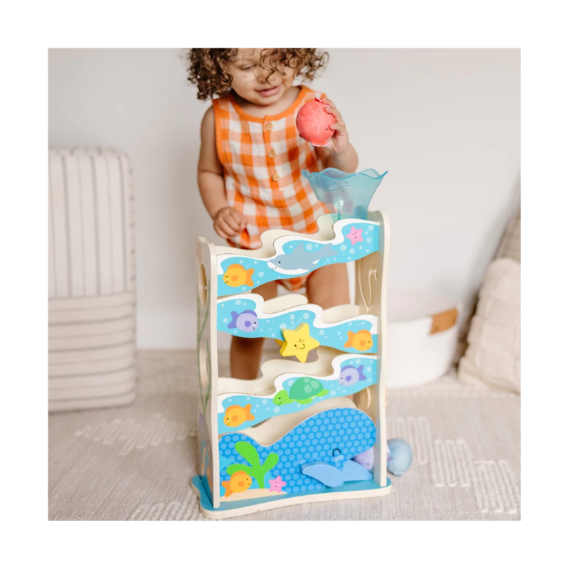 Melissa & Doug - Rollables Wooden Ocean Slide