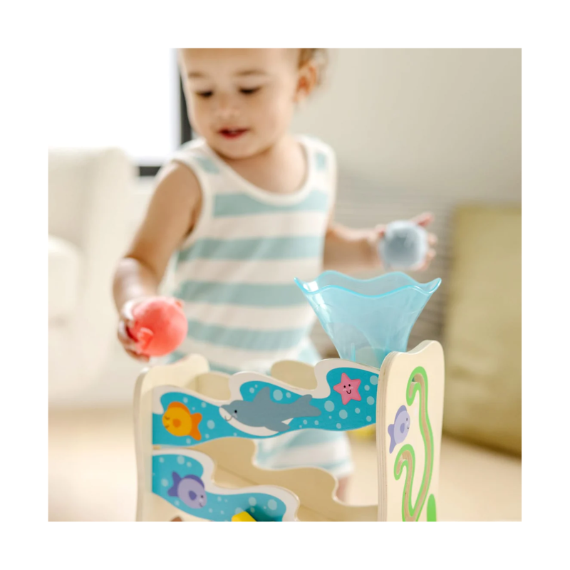 Melissa & Doug - Rollables Wooden Ocean Slide