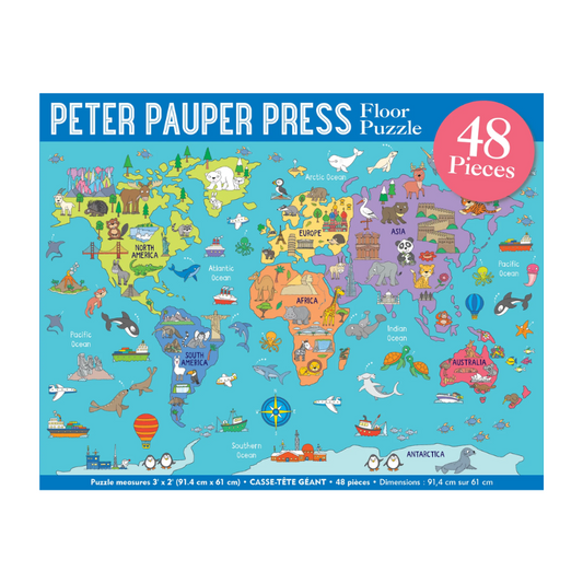 Peter Pauper World Map 48 Piece Floor Puzzle