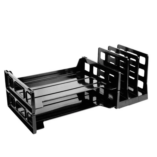 2 Tier Letter Tray & 3 Compartment File Organiser / Letter Sorter