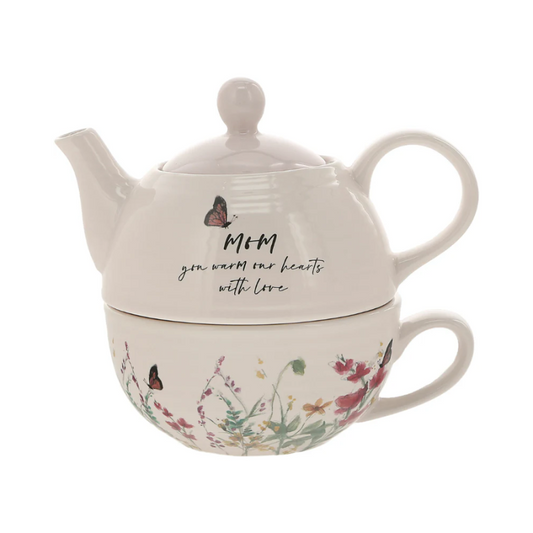 Pavilion 14.5oz Teapot & 10oz Cup Set - Mom