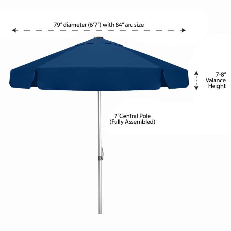 84" Arc Bristro Patio Umbrella