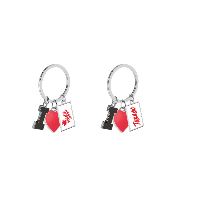 Caribbean Keepsakes "I Love" Keychain - Tobago