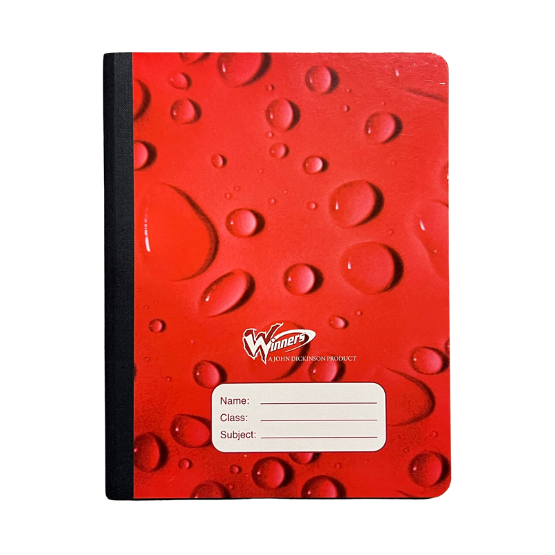 Winners 7" x 9" Hard Cover Notebook (72shts / 144pgs) - Waterdrops