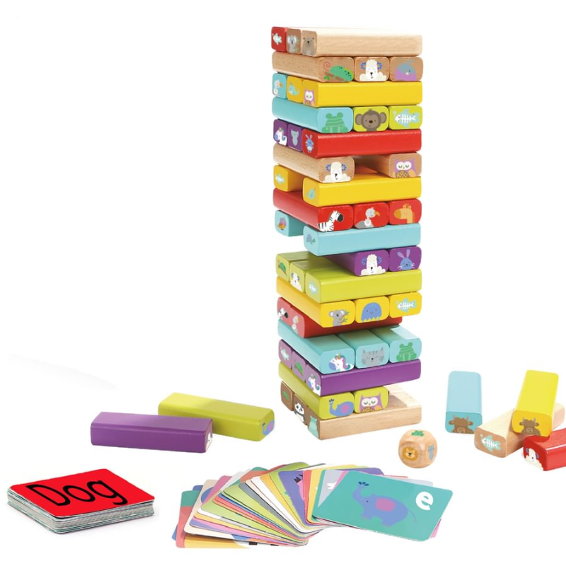 Wonderbox Animal Topple Tower Game