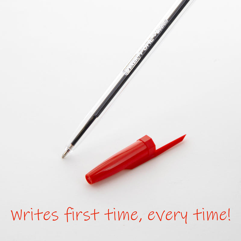 BAZIC Pure Red Stick Pen (12/pack)