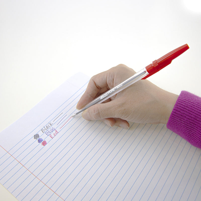 BAZIC Pure Red Stick Pen (12/pack)