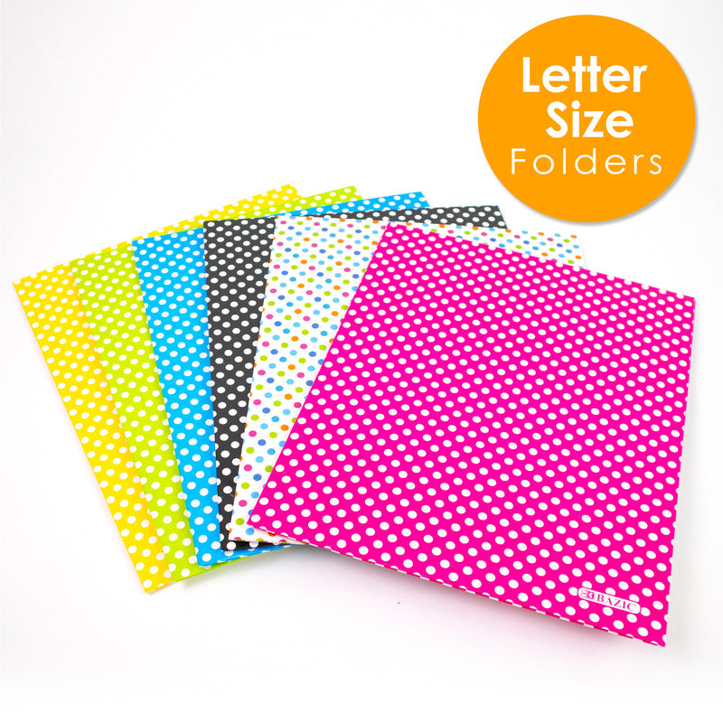BAZIC Polka Dot 2 Pocket Fashion Portfolio