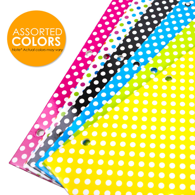 BAZIC Polka Dot 2 Pocket Fashion Portfolio