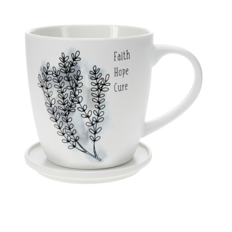 Pavilion 17oz Coffee Cup with Coaster Lid - Faith Hope Cure