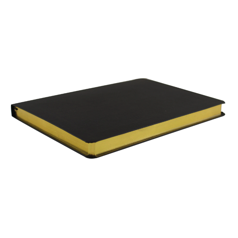 Peter Pauper Flanders Black Bonded Leather Journal - 6" x 8"