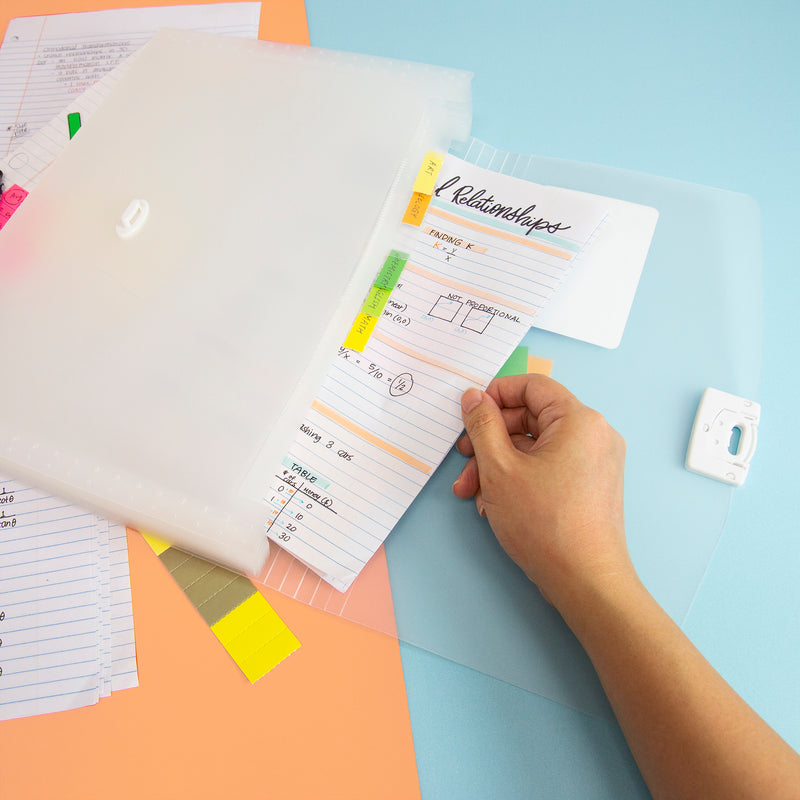 BAZIC 13 Pocket Translucent Poly Letter Size Expanding File