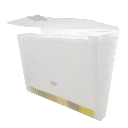 BAZIC 13 Pocket Translucent Poly Letter Size Expanding File