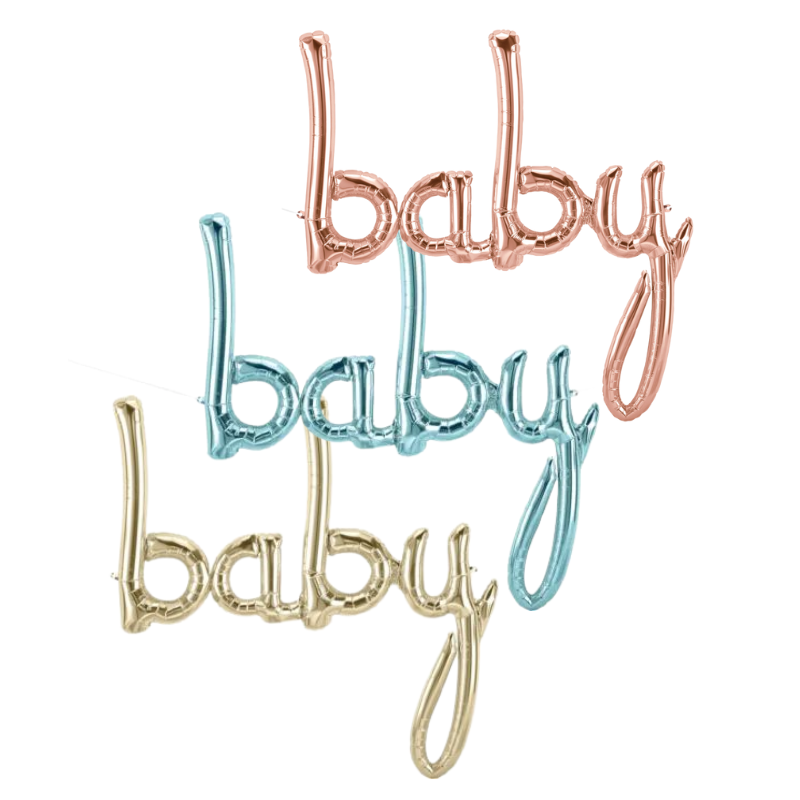 34" Baby Script Foil Balloon