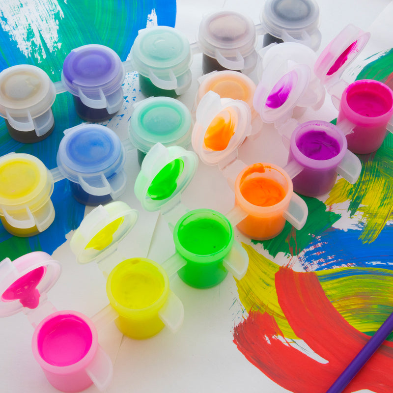 BAZIC 0.17oz / 5ml 18 Colour Kid's Paint w/ Brush