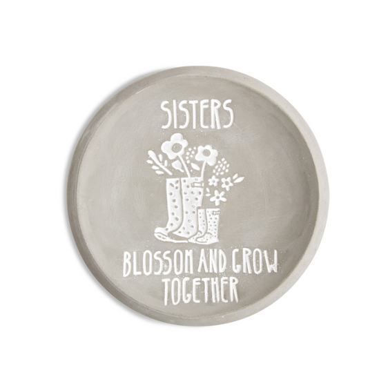 Pavilion 5" Cement Keepsake Dish - Sisters