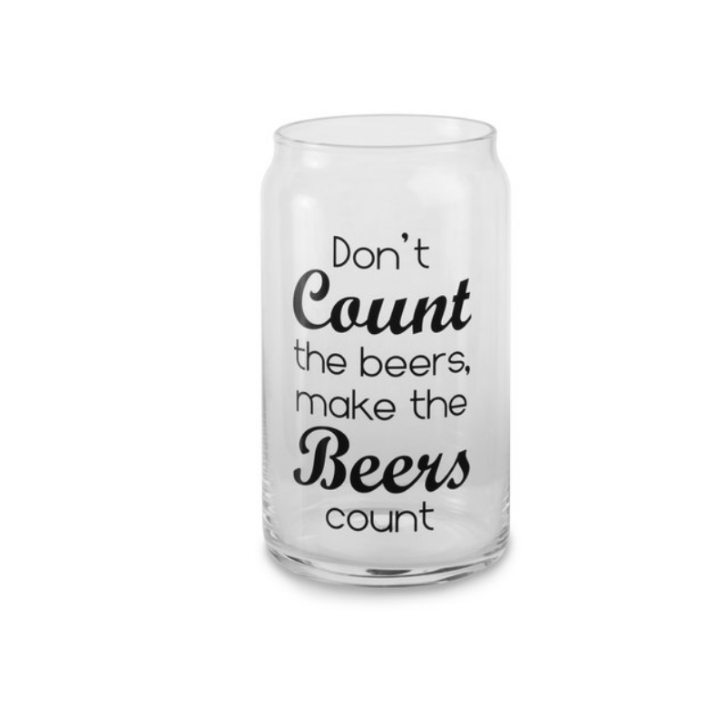 Pavilion 16oz Beer Can Glass - Make Beers Count