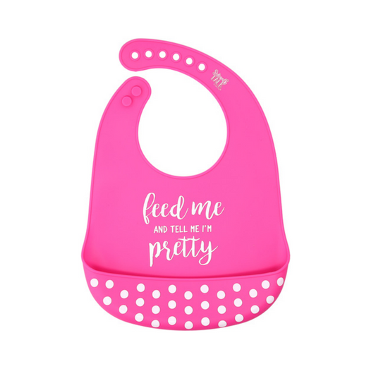 Pavilion Silicone Catch All Bib - Pretty