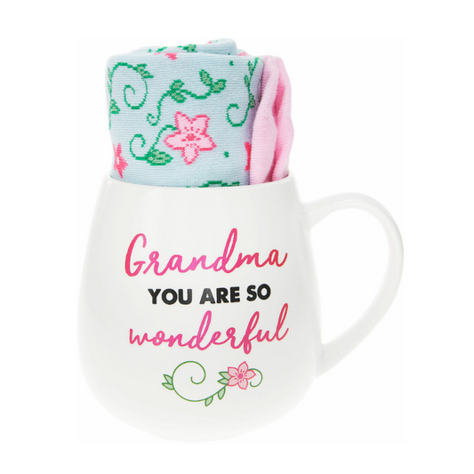 Pavilion 15.5oz Coffee Mug and Sock Set - Grandma